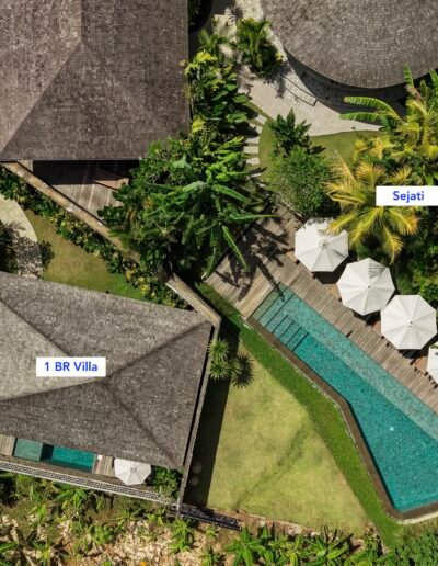 Sejati Private Pool Villa Sejati from above